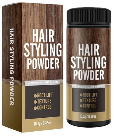Haarstylingpuder, 0,36 oz Haarstrukturpuder, Puderquaste für mehr Volumen, Haarverdichtungspuder, Modellierpuder, unsichtbare Textur, sofortiges Volumen und Haaransatzverstärkung