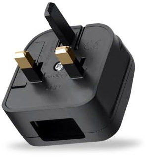 Peak Power Plug Adapter – US/China/Japan Type A to UK Plug Converter with Safety Fuse – 240V 5A Travel Adapter – Compact & Durable – NOT a Voltage Converter (1)