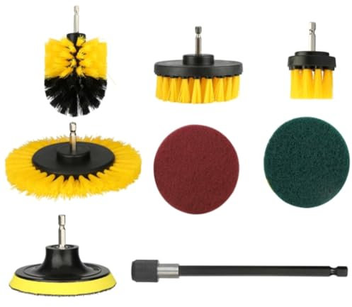 Lwaviwer Kit de Cepillo Eléctrico de Taladro para Limpiar Alfombras, Baño, Bañera, Muebles, Ducha, Azulejos, Neumáticos, Herramienta de Limpieza