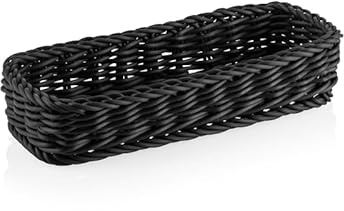 25x Besteckkorb schwarz Gastro 27 x 10 x 5 cm, Polypropylen