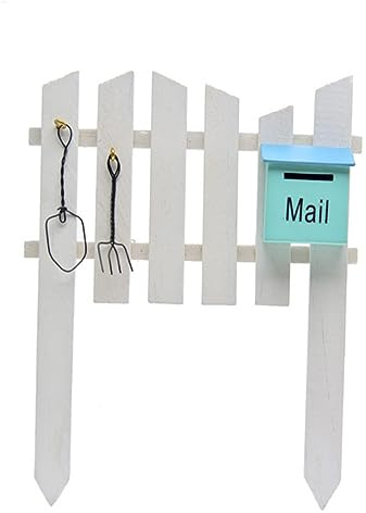 FONDOTIN Gartendeko-Requisiten 1 Stück Miniatur-lattenzaun-briefkästen Material Elegante Briefkastenform Für Fotografie Und Dekoration