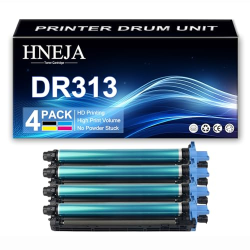 HNEJA unità Tamburo DR313 K/C/M/Y per Konica Minolta Bizhub C308 C368 C258 C458 C558 C658 Stampante, unità Imaging Compatibile A7U40RD A7U40TD | Alta capacità | 90000 Pagine,4 Colors-1 Pack