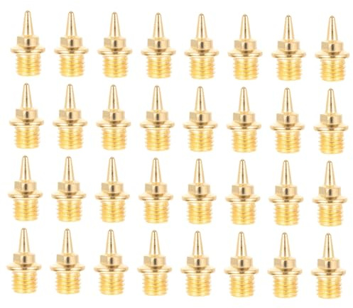 Gatuida Clavos para Zapatillas De Atletismo 32 Pcs Dorados Metálicos, Picos para Suelas Cortas, Ideales para Sprint y Competición Pista y Campo