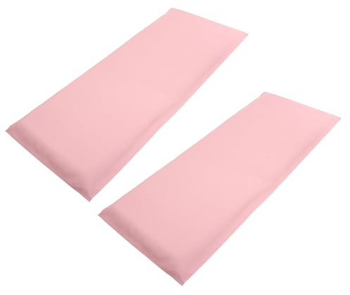 Angoily Lot de 2 Panneaux Muraux Autocollants Anti-collision pour Garçon et Filles, Coussin Mural en Pvc Rose Tendre 20x50 Cm, Rembourrage Mural de Chambre et Salle de Jeux,