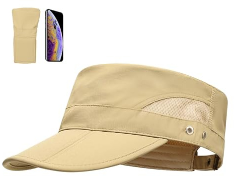 AYPOW Cappello Militare Leggeri Pieghevoli Asciugatura Rapida, Cappelli da Esercito Classico Vintage Tesa Piatta Uomo Donna, Cappellino Regolabile Traspiranti Morbidi Berretto con Visiera Baseball Cap