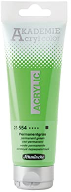 Schmincke AKADEMIE Acryl color Permanentgrün in 120 ml-Tube, 23 554 012