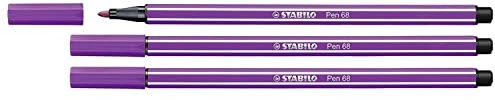 STABILO Lot de 3 Feutres Pen 68 Inodore Lilas