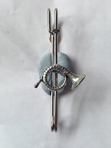 C22 Jagd Horn Kilt Pin Schal oder Brosche Zinn Emblem 7,6 cm 7,5 cm handgefertigt in Sheffield