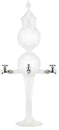 Fontana in vetro a doppio globo, 4 beccucci