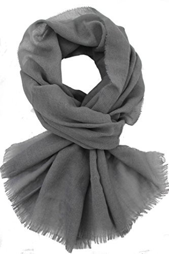 Rotfuchs Unisexschal Sommerschal Webschal Wollschal Uni Flieder/khaki/taupe Wolle Made in Germany (Taupe, 50 x 200 cm)