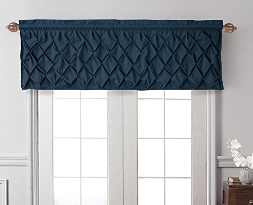 VCNY Home Carmen da Finestra mantovana Finestra di Alta qualità, Trattamento, 152,4 cm X20, Navy