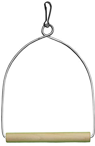 Arquivet Balançoire en métal et Bois pour Oiseaux 12 cm - Jouets Oiseaux - Accessoires de Cage pour Oiseaux - Balançoire pour perroquets, perruches, inséparables - Accessoires Cage Oiseaux