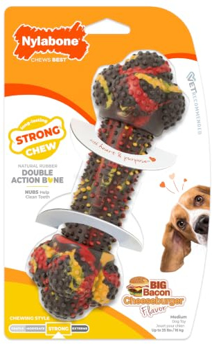 Nylabone stark Speck Cheeseburger aus Hund kauen, mittel