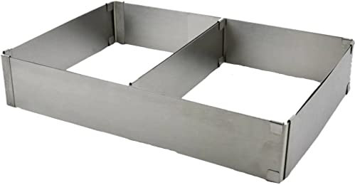 Backrahmen verstellbar 5cm hoch eckig verstellbar aus Edelstahl teilbar