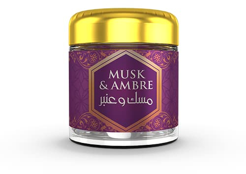 Orientalischer Weihrauch von Karamat aus Dubai 30 g (56,57g / 100g) Orient Arabisches Bokhor Räucherwerk Oudh Bakhour (Musk und Ambre)