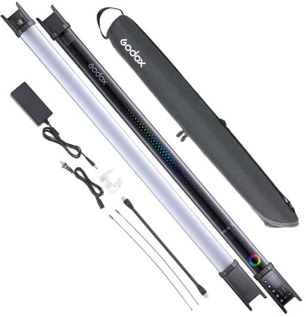 GODOX TL60 18w RGB Pavo Tube Lights Handheld Full-Color LED Video Light Wand Photo Battery Neon Photo Lighting Stick CRI TLCI96+ FX Effect 2700-6500K APP DMX Film Video Streaming (Single)