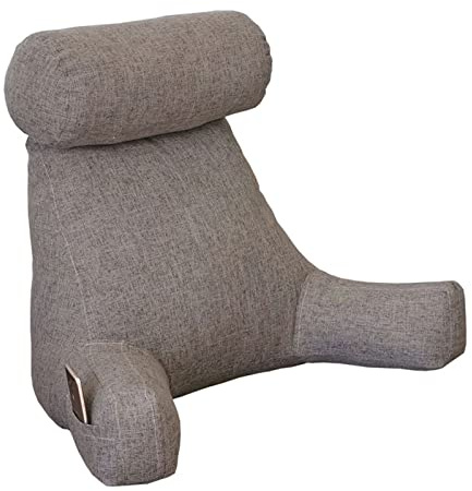 HEATHE Lesekissen,Stützkissen,Rückenkissen mit Armlehnen,mit Kopfstütze,Waschbarer Bezug,Ideal als Rückenstütze Beim Lesen oder für Videospiele