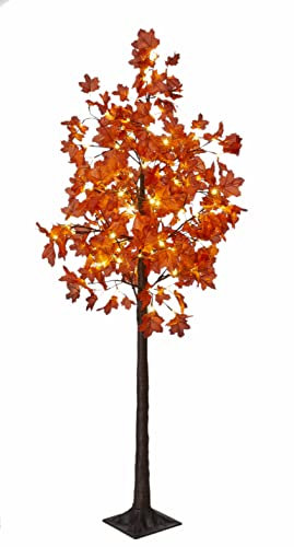 Northpoint LED Herbst Baum Herbstdeko Lichtbaum in Ahorn-Optik In- & Outdoor | 120 warmweiße LEDs | 180cm hoch | elastische Zweige | Timerfunktion | IP44 Spritzwassergeschützt