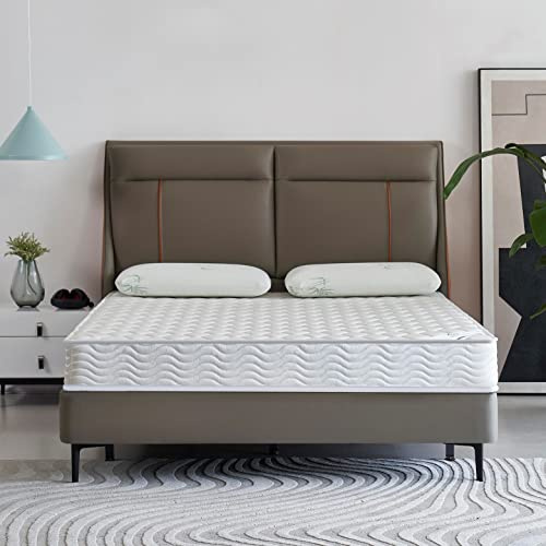 OLIVER & SMITH SINCE 1921 Twin XL Mattress 6 Inches 38X80 White – Medium Firm Hybrid – Twin XL Size Mattress Pocket Coil Tight Euro Top High Density & Polyester Cover – Rolled in a Box