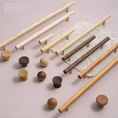 SHARRB Messing Möbelgriff Küchenschrank Türgriffe Schublade zieht Holz Lange Griffe for Möbelbeschläge 1St (Color : W-0374-224-Walnut)