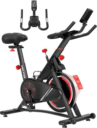 Micyox MX619 Heimtrainer Fahrrad, Ergometer Fitnessbikes mit Magnetischem Widerstand, 15kg Schwungrad, IPad-Halterung, LCD Monitor mit Pulsmesser, Hometrainer Indoor Bike 150 kg Belastbar