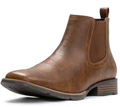 IUV Cowboy Boots For Men Ankle Boots Western Boot Casual Dress Slip On Chelsea Men