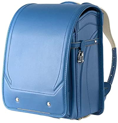 Sac d'école, cartable de style japonais, cartable pour garçons et filles, sac à dos avec sac à dos à charge réduite, bleu