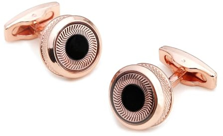 Skcess Manschettenknöpfe Herren Roségold, Manschettenknöpfe Herren Runden Legierung Hemd Manschettenknöpfe Herren 27X17X17 MM