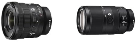 Sony Sony SELP1635G von Sony | FE PZ 16–35 mm F4 G Premium-Weitwinkel-Vollformatobjektiv der G-Serie mit Powerzoom & E 70-350mm f/4.5-6.3 G OSS | APS-C, Super-Telezoom-Objektiv (SEL70350G)
