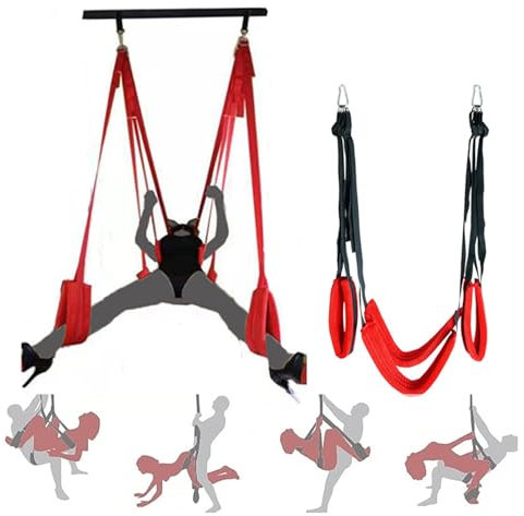 yilemeiyile ṧex Juĝuețeś ṧexṹậleṧ ậdult balancoire de Yoga Rotatif à 360 °Coussin Rouge de Luxe à 3 Couches pour Jeux d'intérieur Costume Confortable de Manêttê Jouet šêxuelle Adulte Couple 8PP6