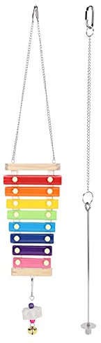 Zoeyilan Giocattoli per pollaio, Giocattolo per xilofono di Pollo, Giocattoli sospesi per polli Spiedini di Frutta con Verdure di Pollo, Giocattolo per beccare nel pollaio