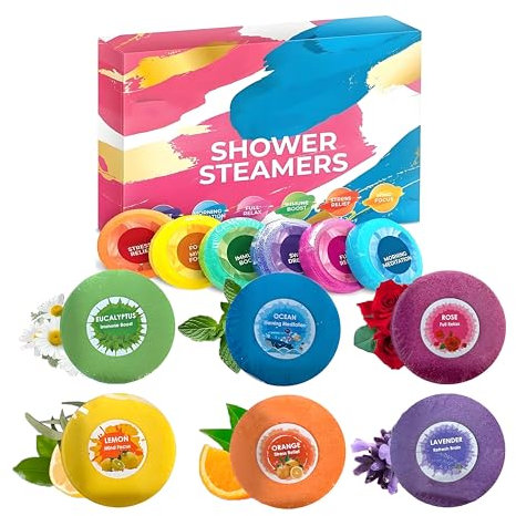 Vaporizzatori da doccia aromaterapia, 6 pacchetti di vaporizzatori da doccia per le donne, bombe da doccia aromaterapia Set di regali per mamma, uomini, adolescenti, adulti, vaporizzatori da doccia