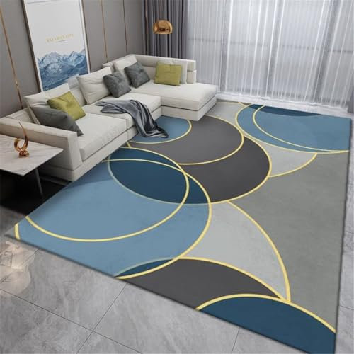 RUGMRZ Teppich Bad Baby Küchenmatte grau-blau strapazierfähige rutschfeste Matte Teppiche Fürs Kinderzimmer 70X140CM