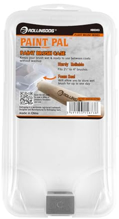 ROLLINGDOG 1 to 4 Sealed Paint Brush Cover - Airtight Paint Brush Storage | Fits 1- 4 brushes, Reusable, Triple-layer silicone seal, For angled and straight brush, Keep brushes moist between coats