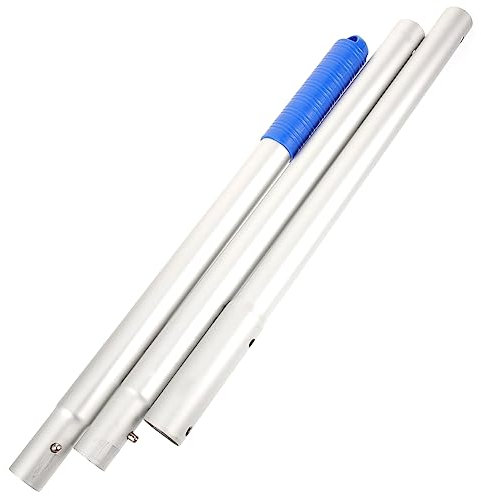 Happyyami Aluminum Pool Skimmer Net Pole Section Connecting Rod for Efficient Pool Cleaning Metal Accessory for Spas Gardens and Fish Tanks