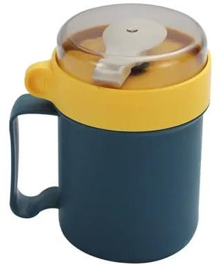 Creative Portable Lunch Box Mikrovågsugn Soppkopp med sked Frukost Mjölk Sallad Yoghurt Flaska Snack Box Mat Förvaringsbehållare(Blue)