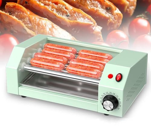 IUokLU Máquina para Hacer Hot Dogs con Rodillo de encimera máquina para cocinar Hot Dogs con Rodillo máquina para Desayuno pequeña para el hogar Temperatura,A