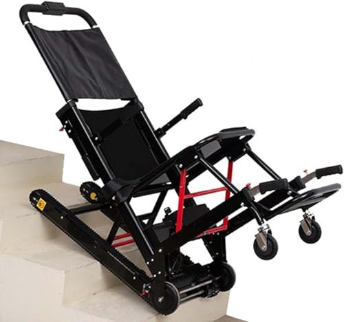 Mobiler Treppenlift,Elektrische Rollstühle,Rollstuhl Faltbar Leicht,Elektrischer Treppenlift-Rollstuhl Für Ältere Menschen,Treppensteiger Elektrisch,Treppe,Batterien enthalten Black