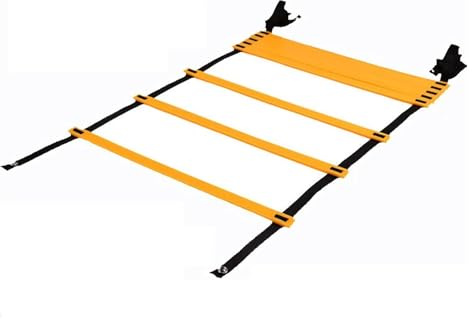 MMDXDLX Koordinationsleiter Sprungleiter for Fußballflexibilitätstraining, Übungstrainer-Set, mit Tasche(4M)