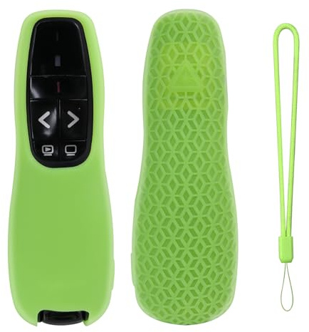 Silikon-Schutzhülle für Logitech R800/R400/R500 Wireless Presenter Fernbedienung Hülle (R400 Grün)