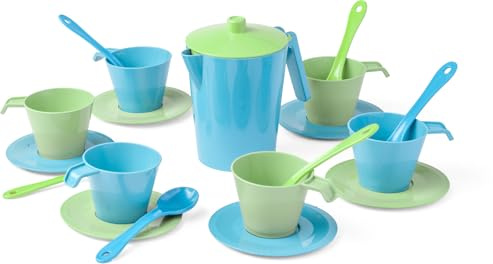 Wader 43130 - Replay Tee Set für 6 Personen, 20 Teile, Größe ca. 26,5 cm, für Kinder ab 12 Monaten, geeignet für Mikrowelle und Spülmaschine