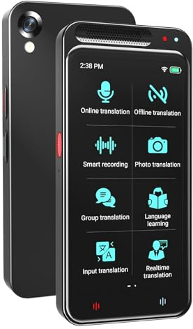 Language Translator Device No WiFi Needed, Upgraded AI Translator Support ChatGPT, Two Way Real Time Voice Translation with 150+ Languages, Offline/Photo Translation for Business, Learning