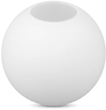 Gadpiparty 120mm Glass Globe Lamp Shade, Frosted Milk White Sphere Replacement Shade for Pendant Light, Wall Sconce and Ceiling Fixtures, 60mm Fitter Opening Round Ball Light Cover for Home Lighting