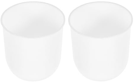 SUPVOX - Juego de 2 portacepillos de plástico blanco, soportes compactos para cepillo de inodoro doméstico, vasos redondos antiincrustantes, accesorios prácticos para cuarto de baño,