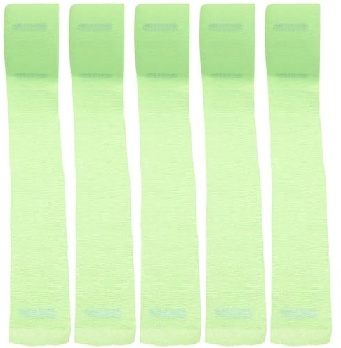 KICHOUSE Bandes de Cou en Papier Jetables pour Coiffure Professionnelle et Usage Domestique, 5 Rouleaux Flexibles Verts Adaptés aux Coiffeurs et Barbiers