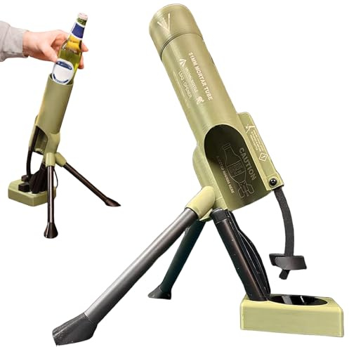 Bierflaschenöffner im Mörser-Design,Automatischer Kronkorkenauswurf mit Druckmechanismus, witziger, Lustiger Biermörser Freihändiger Flaschenöffner Beer Bottle Mortar Bottle Opener für Hausbar, Party