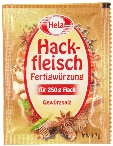 Hela - Hackfleisch-Würzung, 125 Stück á 7g, Fertigwürzung für Hackfleisch im Vorratspack
