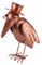 Dachfigur Zaunfigur Dr.Rabe 32cm kupferlook Dachschmuck Dachrinnenfigur