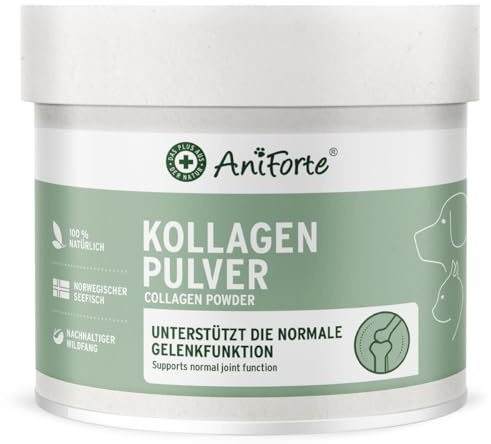 AniForte Marine Kollagen Gelenkpulver für Hunde CollaMove 250g – Fisch Collagen unterstützt Gelenke, Sehnen & Bänder – Naturprodukt für Gelenkfunktion & Agilität