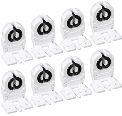 sourcing map 8 STK Leuchtstofflampe Halter Lampe Zubehör 2A T8 Socket G13 Basis Weiß de